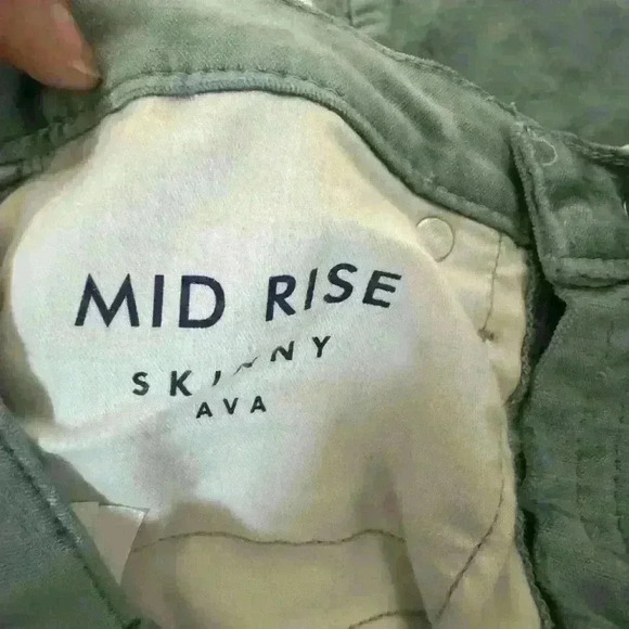 Lucky Brand Women's Mid Rise Ava Skinny Ice Mint Velvet Jeans - Picture 2 of 4